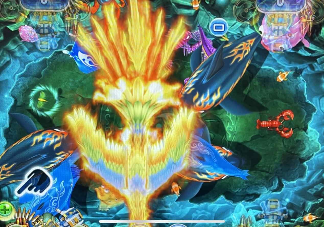 A fire dragon is shown in the middle of a painting.